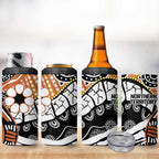 Australian Northern Territory 4 in 1 Can Cooler Tumbler Aboriginal with Sturt's Desert Rose