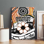 Australian Northern Territory Canvas Wall Art Aboriginal with Sturt's Desert Rose