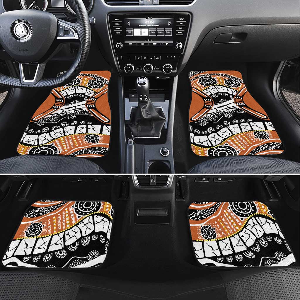 Australian Northern Territory Car Mats Aboriginal with Sturt's Desert Rose