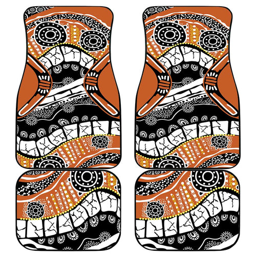 Australian Northern Territory Car Mats Aboriginal with Sturt's Desert Rose