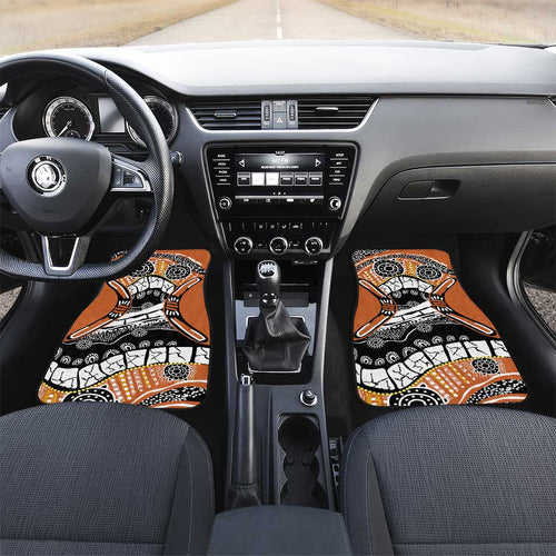 Australian Northern Territory Car Mats Aboriginal with Sturt's Desert Rose