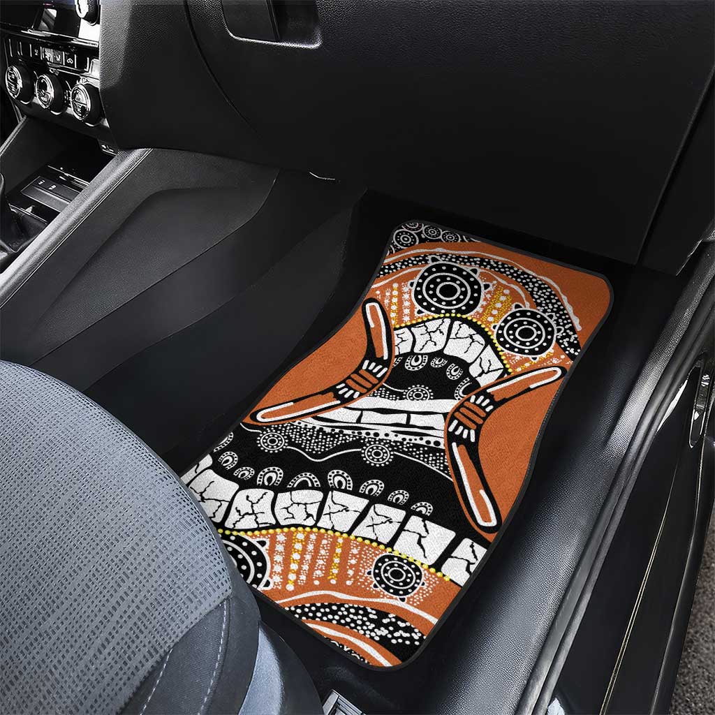 Australian Northern Territory Car Mats Aboriginal with Sturt's Desert Rose