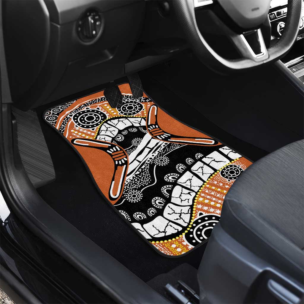 Australian Northern Territory Car Mats Aboriginal with Sturt's Desert Rose