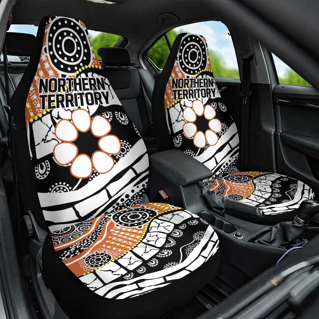 Australian Northern Territory Car Seat Cover Aboriginal with Sturt's Desert Rose