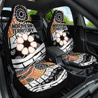 Australian Northern Territory Car Seat Cover Aboriginal with Sturt's Desert Rose