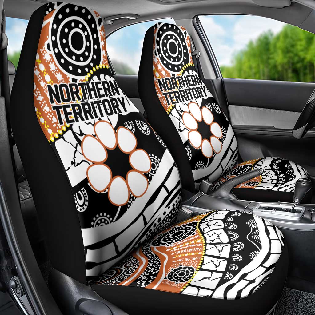 Australian Northern Territory Car Seat Cover Aboriginal with Sturt's Desert Rose