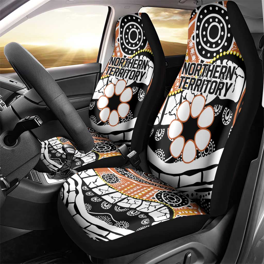 Australian Northern Territory Car Seat Cover Aboriginal with Sturt's Desert Rose