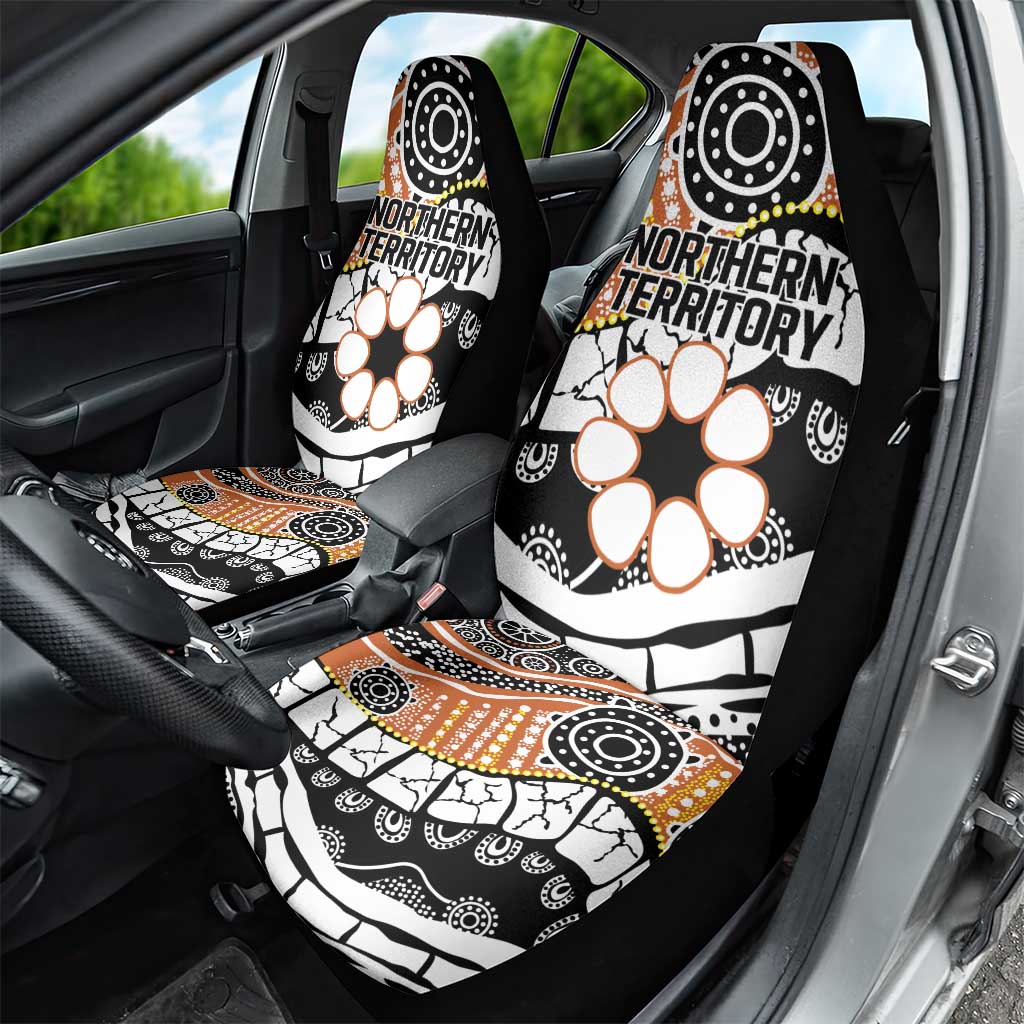 Australian Northern Territory Car Seat Cover Aboriginal with Sturt's Desert Rose