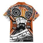 Australian Northern Territory Family Matching Mermaid Dress and Hawaiian Shirt Aboriginal with Sturt's Desert Rose