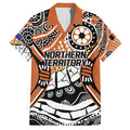 Australian Northern Territory Family Matching Short Sleeve Bodycon Dress and Hawaiian Shirt Aboriginal with Sturt's Desert Rose