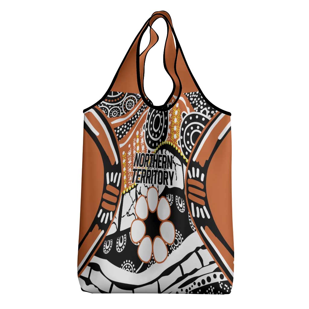Australian Northern Territory Grocery Bag Aboriginal with Sturt's Desert Rose