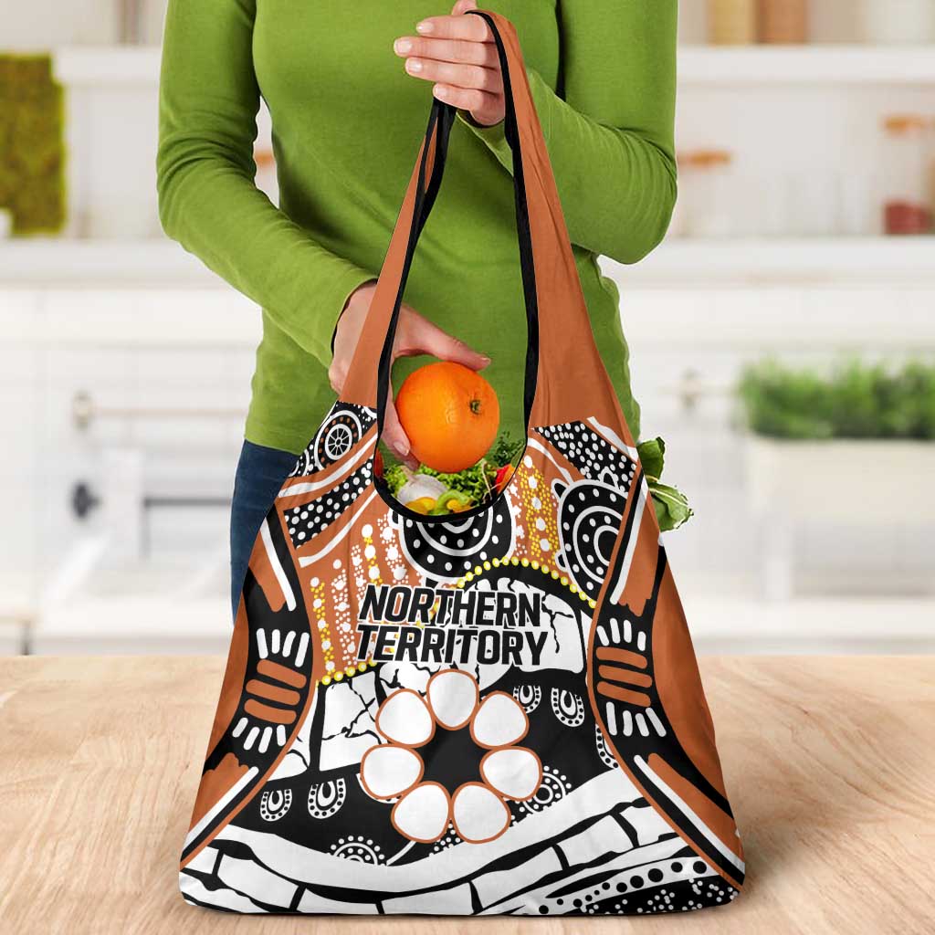 Australian Northern Territory Grocery Bag Aboriginal with Sturt's Desert Rose
