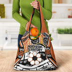 Australian Northern Territory Grocery Bag Aboriginal with Sturt's Desert Rose