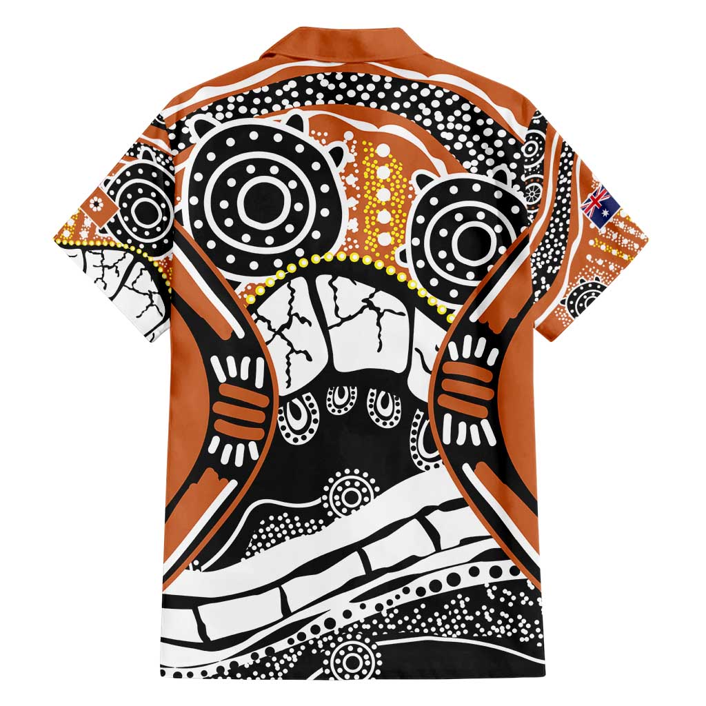 Australian Northern Territory Hawaiian Shirt Aboriginal with Sturt's Desert Rose