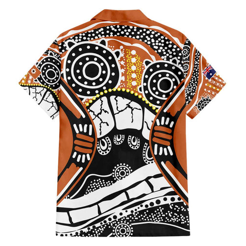 Australian Northern Territory Hawaiian Shirt Aboriginal with Sturt's Desert Rose