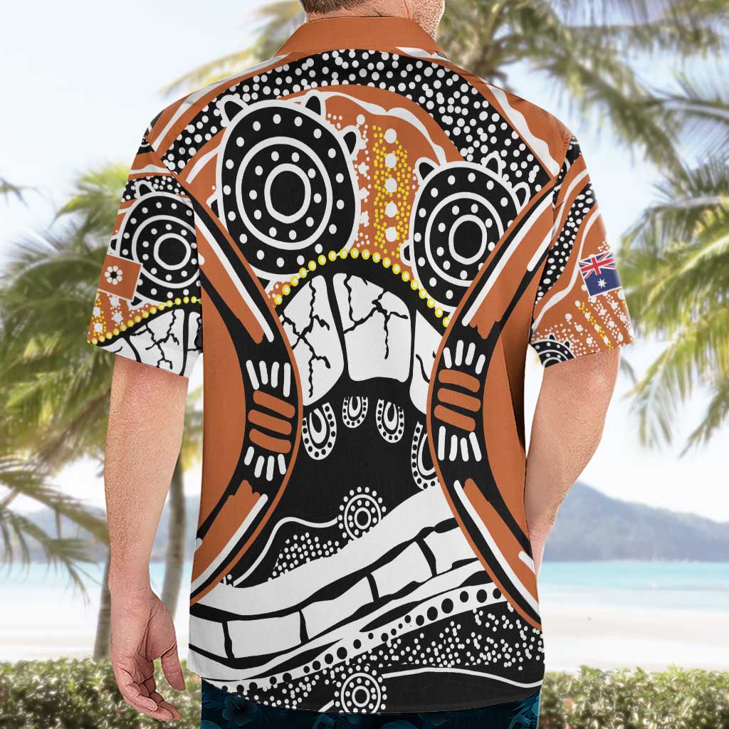 Australian Northern Territory Hawaiian Shirt Aboriginal with Sturt's Desert Rose