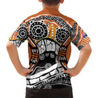 Australian Northern Territory Hawaiian Shirt Aboriginal with Sturt's Desert Rose