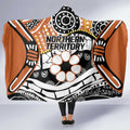 Australian Northern Territory Hooded Blanket Aboriginal with Sturt's Desert Rose