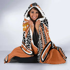 Australian Northern Territory Hooded Blanket Aboriginal with Sturt's Desert Rose