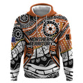 Australian Northern Territory Hoodie Aboriginal with Sturt's Desert Rose