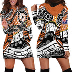 Australian Northern Territory Hoodie Dress Aboriginal with Sturt's Desert Rose