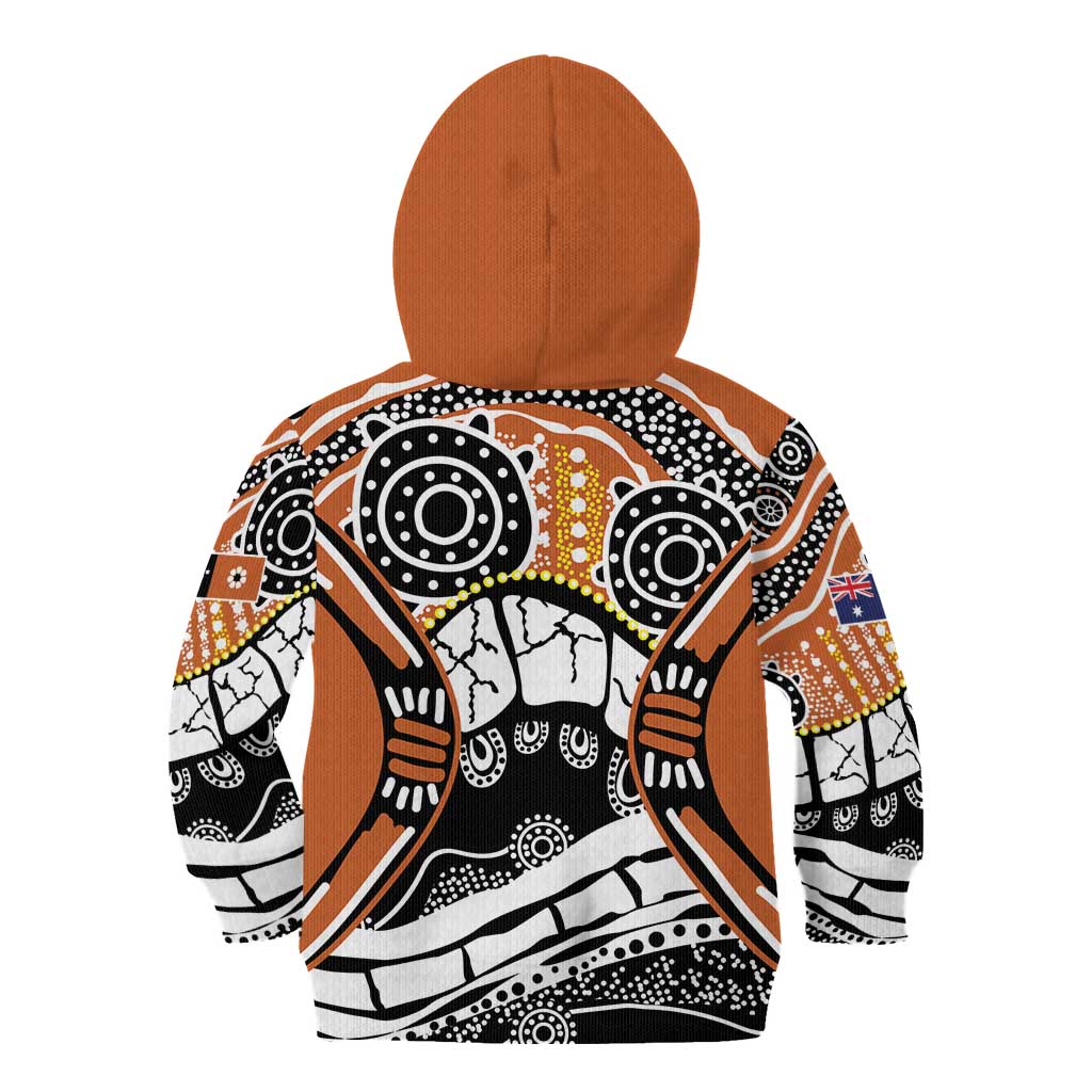 Australian Northern Territory Kid Hoodie Aboriginal with Sturt's Desert Rose