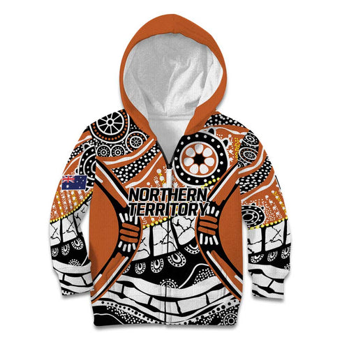 Australian Northern Territory Kid Hoodie Aboriginal with Sturt's Desert Rose