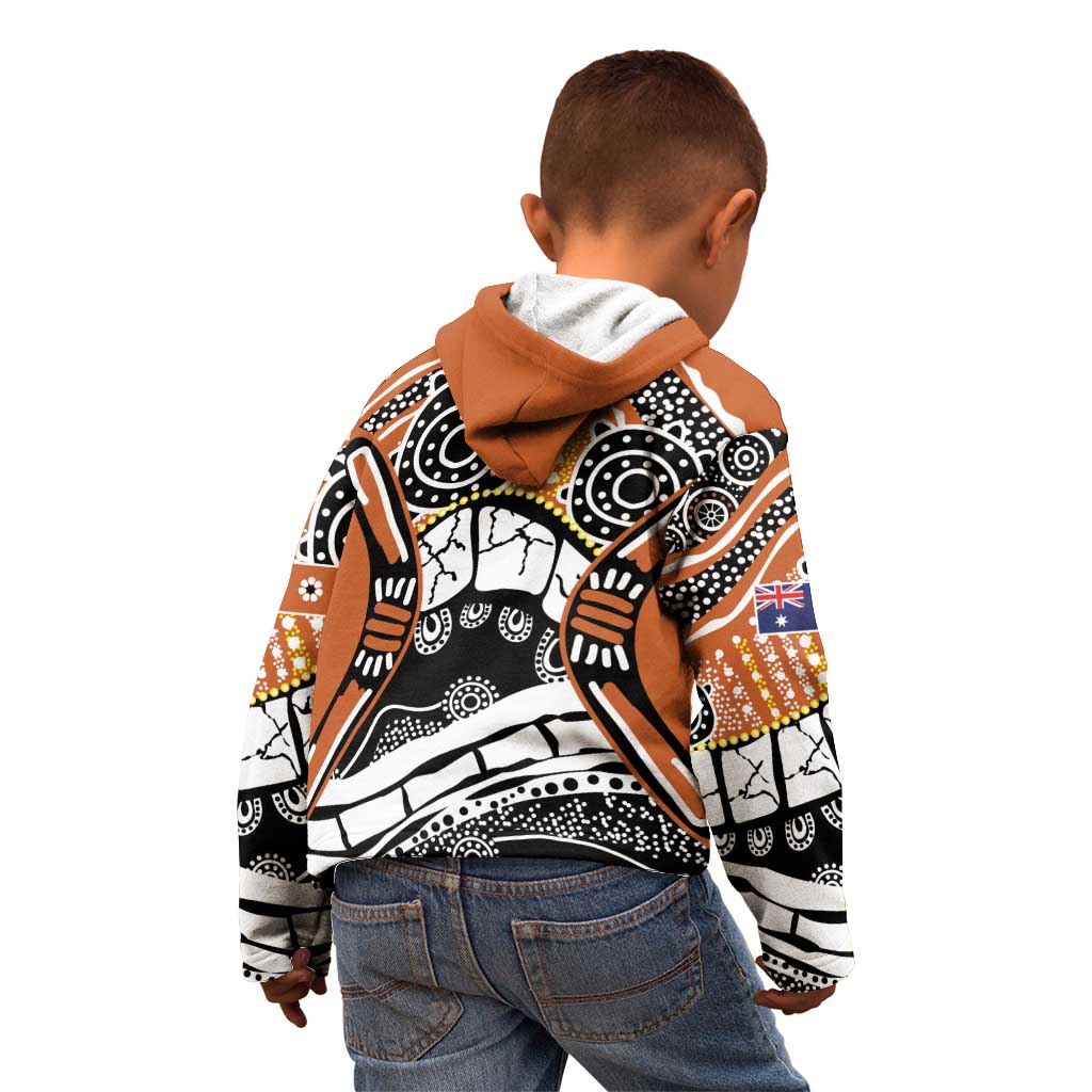 Australian Northern Territory Kid Hoodie Aboriginal with Sturt's Desert Rose