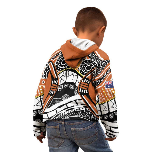 Australian Northern Territory Kid Hoodie Aboriginal with Sturt's Desert Rose