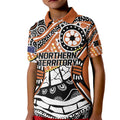 Australian Northern Territory Kid Polo Shirt Aboriginal with Sturt's Desert Rose