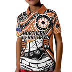 Australian Northern Territory Kid Polo Shirt Aboriginal with Sturt's Desert Rose