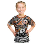 Australian Northern Territory Kid T Shirt Aboriginal with Sturt's Desert Rose