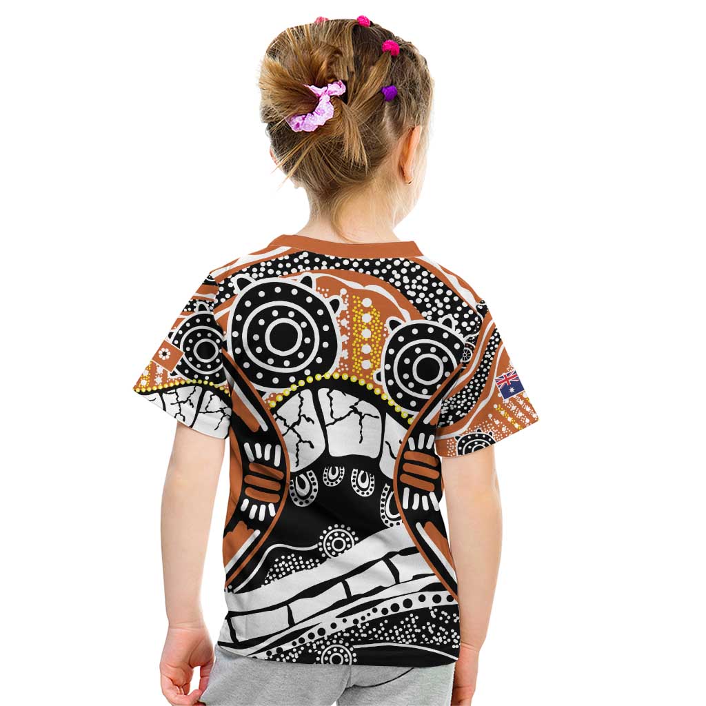 Australian Northern Territory Kid T Shirt Aboriginal with Sturt's Desert Rose