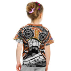 Australian Northern Territory Kid T Shirt Aboriginal with Sturt's Desert Rose