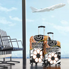 Australian Northern Territory Luggage Cover Aboriginal with Sturt's Desert Rose