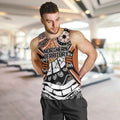 Australian Northern Territory Men Tank Top Aboriginal with Sturt's Desert Rose