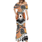 Australian Northern Territory Mermaid Dress Aboriginal with Sturt's Desert Rose