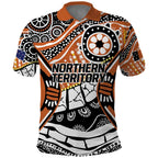 Australian Northern Territory Polo Shirt Aboriginal with Sturt's Desert Rose