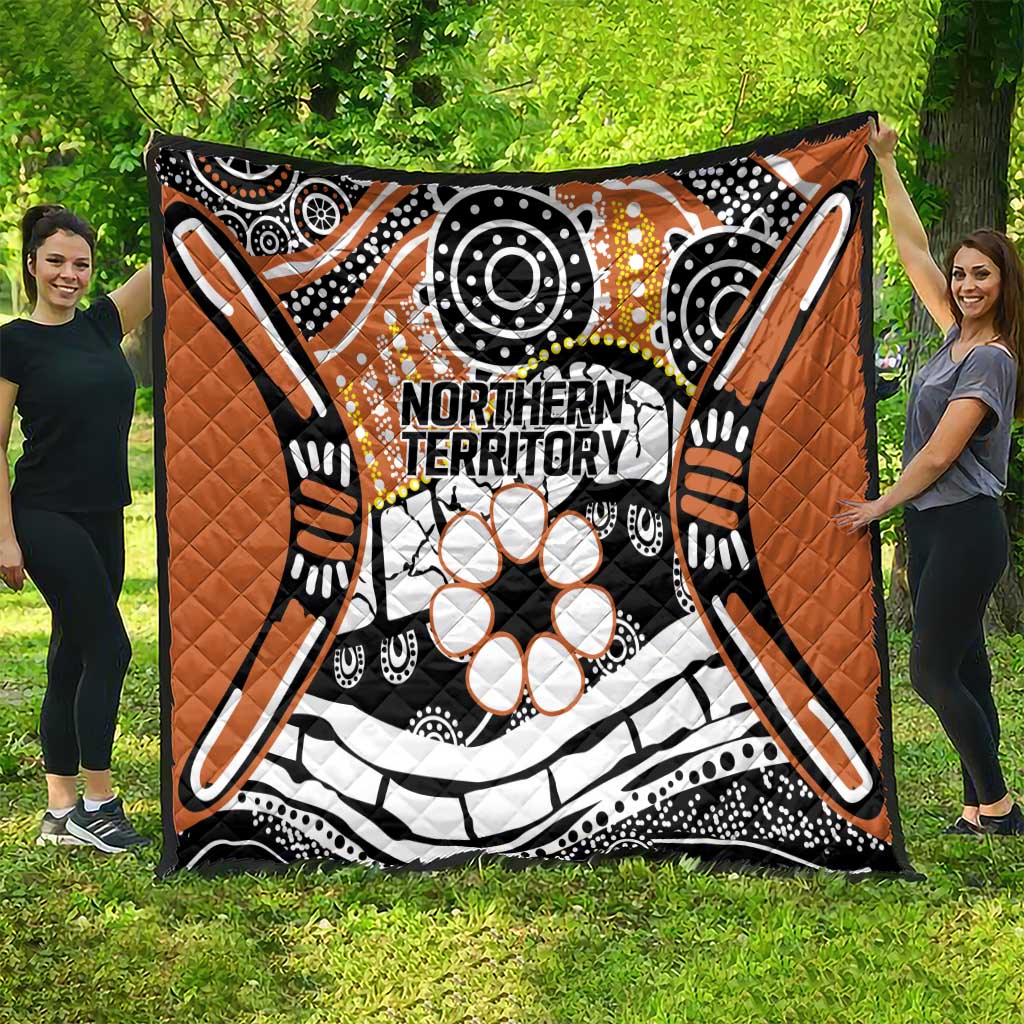 Australian Northern Territory Quilt Aboriginal with Sturt's Desert Rose