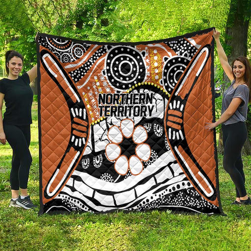 Australian Northern Territory Quilt Aboriginal with Sturt's Desert Rose