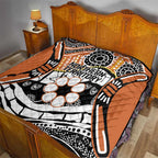Australian Northern Territory Quilt Aboriginal with Sturt's Desert Rose