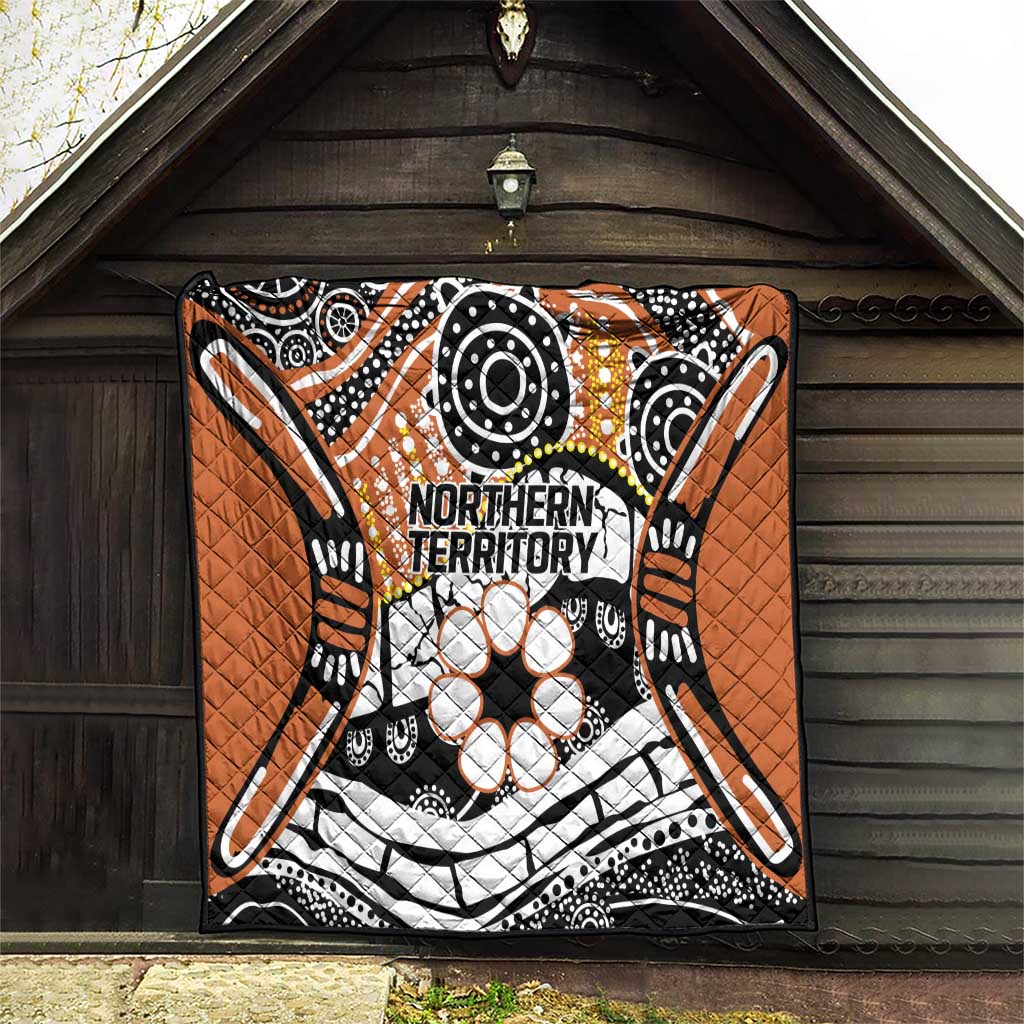 Australian Northern Territory Quilt Aboriginal with Sturt's Desert Rose