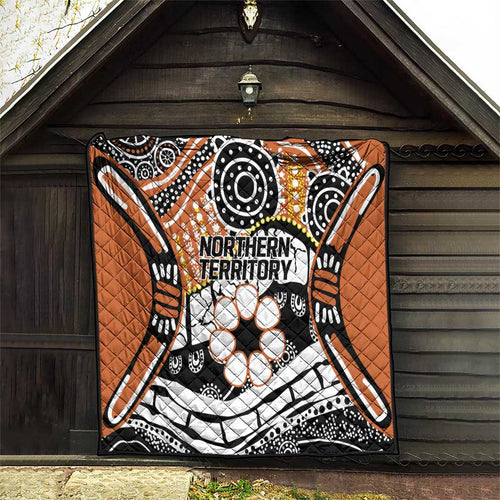 Australian Northern Territory Quilt Aboriginal with Sturt's Desert Rose