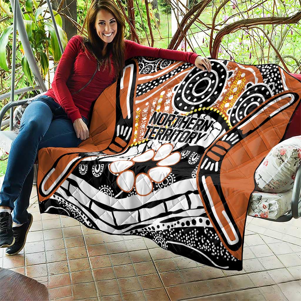 Australian Northern Territory Quilt Aboriginal with Sturt's Desert Rose