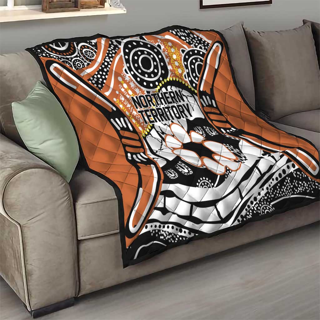 Australian Northern Territory Quilt Aboriginal with Sturt's Desert Rose