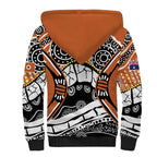 Australian Northern Territory Sherpa Hoodie Aboriginal with Sturt's Desert Rose