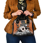 Australian Northern Territory Shoulder Handbag Aboriginal with Sturt's Desert Rose
