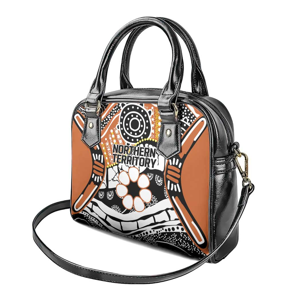 Australian Northern Territory Shoulder Handbag Aboriginal with Sturt's Desert Rose