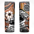 Australian Northern Territory Skinny Tumbler Aboriginal with Sturt's Desert Rose