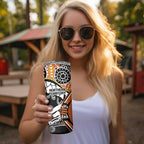 Australian Northern Territory Skinny Tumbler Aboriginal with Sturt's Desert Rose